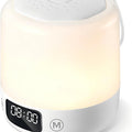 Night Light with Clock for Kids, Dimmable Bedside Lamp, 3 Color Temperatures & 10/30/60min Timer for Bedroom Nursery Bathroom Camping