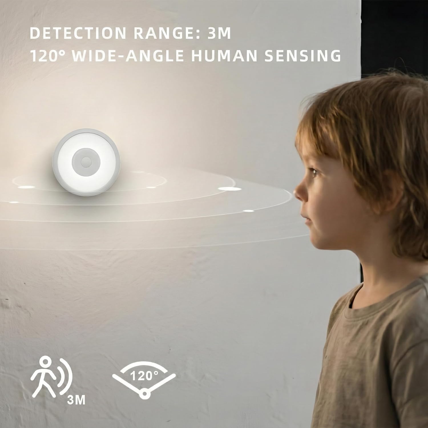 2 Pack Rechargeable Motion Sensor Light Indoor, Wireless Under Cabinet Lighting LED Lights for Bedroom/Bathroom/Kitchen/Stairs Home Decor (White Light)