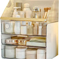 Omeily Large Makeup Organizer Countertop Vanity Organizer Cosmetic Organizer Makeup Storage Box Bathroom Counter Organizer Perfume Skincare Organizers Gift Women Girls Clear Design Easy Visibility