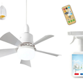 2-in-1 LED Ceiling Fan Light with Remote Control (E27 Socket)