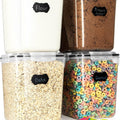 Storeganize Flour Sugar Storage Containers (5.3L/4pk) Great Rice Canisters Sets For The Kitchen pantry, Large Food Storage Containers With Lids Airtight