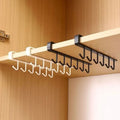 Kitchen wrought iron nail-free hooks, cabinet storage racks, multi-functional wardrobe door organizers, six-link hooks