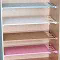 Wardrobe shelves, tiered storage racks, cabinet dividers, nail-free, drill-free, telescopic storage shelves, partitions, shoe cabinets
