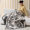 Jacquard woven thickened sofa blanket
