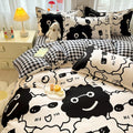 Skin-friendly washed cotton bedding set