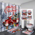 Winter Snowflake Printed Shower Curtain - Polyester Waterproof Shower Curtain