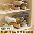 This shoe storage solution saves space, features aromatherapy and deodorizing properties, and has double-layered, adjustable shelves for home use.