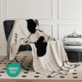 100% Cotton Knitted Blanket with Cartoon Cute Dog Design