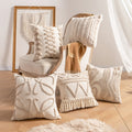 Knit Throw Pillow Cover with Tassel Ins Luxury Style Decorative Pillow Cover Modern Minimalist Pillow Case for Sofa Couch Bedroom Living Room Hotel Home Wholesale