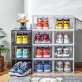 PP shoe box magnetic storage box, transparent large size, thickened side-opening shoe box, popular shoe wall acrylic storage box