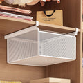 Wardrobe pull-out partition, cabinet, hanging underwear and socks storage box, hanging basket, drawer-type wardrobe pull-out basket, layered artifact
