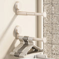 Balcony suction cup clothes hanger storage device, multi-functional telescopic hook, no-drill, wall-mounted clothes rack without leaving marks.