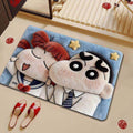 Cartoon Shin-chan bathroom mat, absorbent toilet sink mat, wear-resistant and non-slip diatomaceous earth mat.