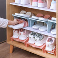 New double-layer shoe rack/cabinet for organizing shoes, suitable for dormitories and home use, simple shoe holders, and sports shoes.