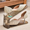 Folding shoe rack, large capacity, space-saving, adjustable, no installation required, high-value plastic home shoe storage solution.