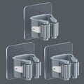 Mop drying rack, no-drill mop clip, mop hook, bathroom heavy-duty wall-mounted storage rack