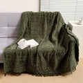 Solid color sofa blanket, air conditioning blanket, light luxury style office nap blanket