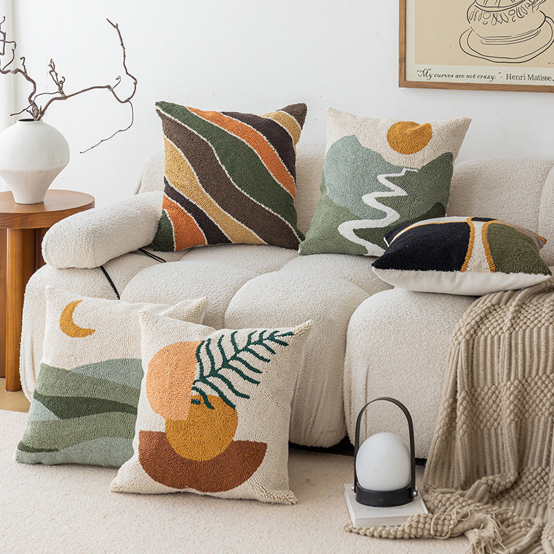 Nordic Geometric Color Block Throw Pillow Cover Ins Luxury Minimalist Decorative Pillow Case for Sofa Couch Bedroom Living Room Home Decoration