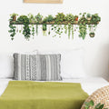 Green plants, pothos leaves, hanging baskets, bedroom and living room wall decorations, wall stickers