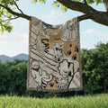 Jacquard woven thickened sofa blanket