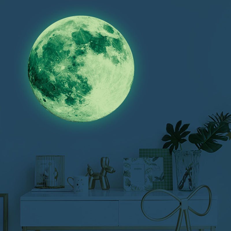 30cm glow-in-the-dark moon wall sticker